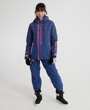 Superdry Slalom Slice Ski Női Kabát Sötétkék | SIPJC6071